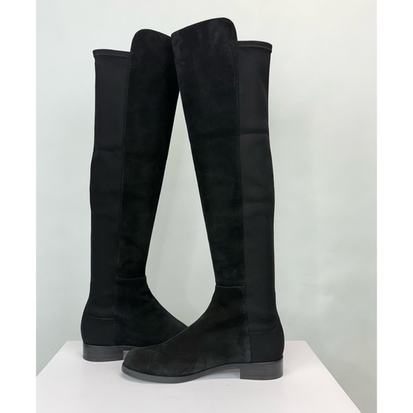 Stuart Weitzman 5050 Over The Knee Boot Black Suede Sz 9.5 - Picture 13 of 16